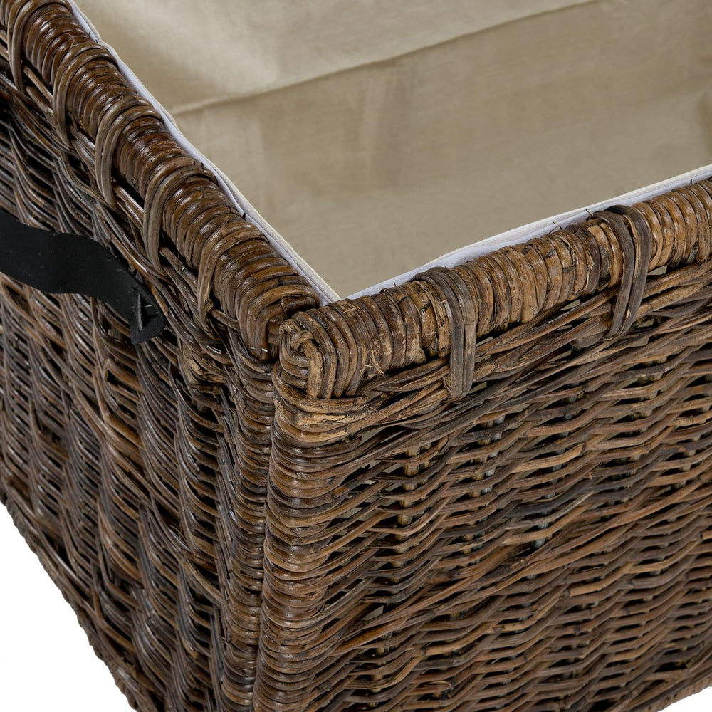 happimess Michael Wicker Storage Trunk Collapsible Chest 35.5", Brown | ...