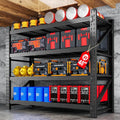 48" W Metal Storage Shelves Heavy Duty, 3000LBS Garage Shelving Units, 4 Tier Tall Metal Shelving, 24" Deep Steel Shelf Rack , Adjustable Utility Standing Shelf for Warehouse/Shop 48"W x 24"D x 70"H