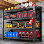 48" W Metal Storage Shelves Heavy Duty, 3000LBS Garage Shelving Units, 4 Tier Tall Metal Shelving, 24" Deep Steel Shelf Rack , Adjustable Utility Standing Shelf for Warehouse/Shop 48"W x 24"D x 70"H