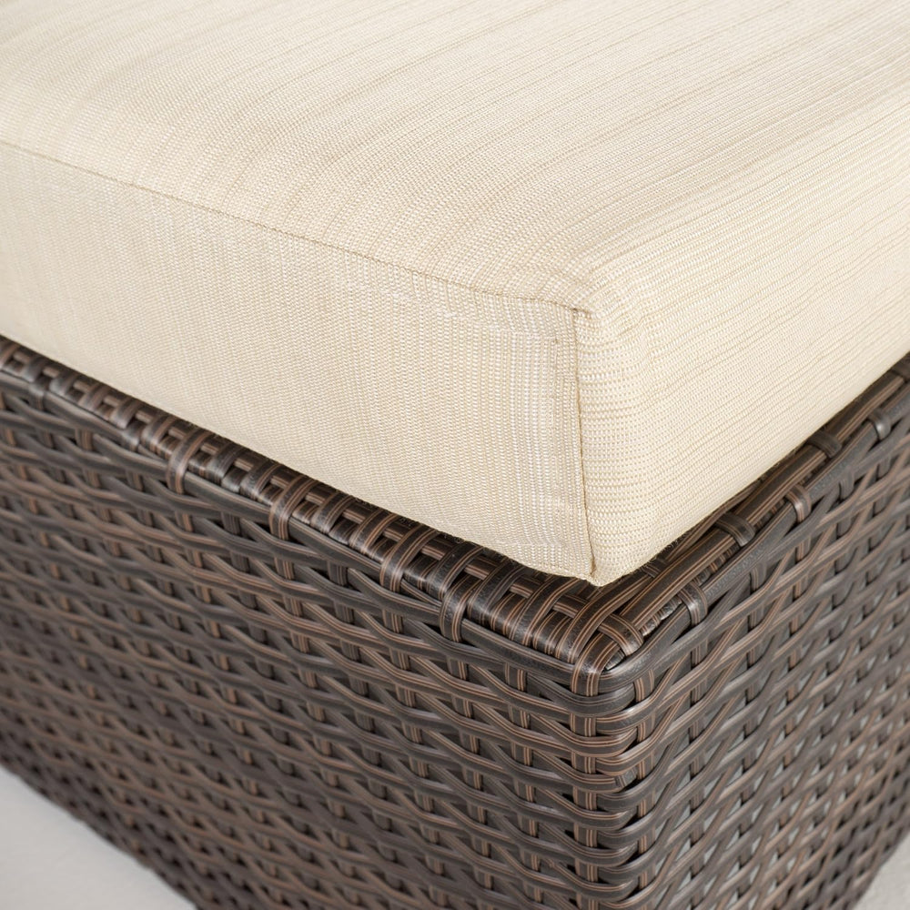 roomfitters Outdoor Wicker Ottoman with Cushion for Stylish Patio Furniture, ...
