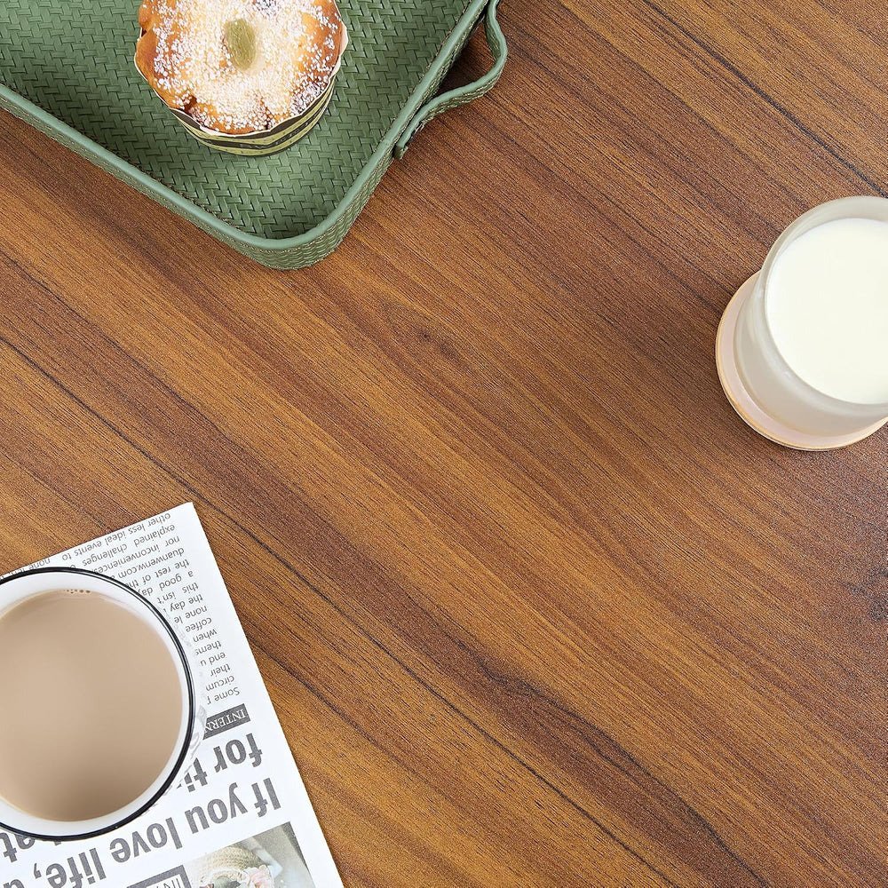 VECELO Nesting Coffee Table Set of 2, Wood Round Side Tables with Adjustable ...