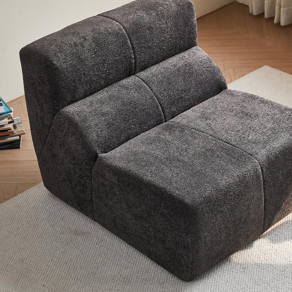 Fireside Chair, Modern Comfy Raindrop Velvet Fabric Bean Bag Chairs, Upholste...