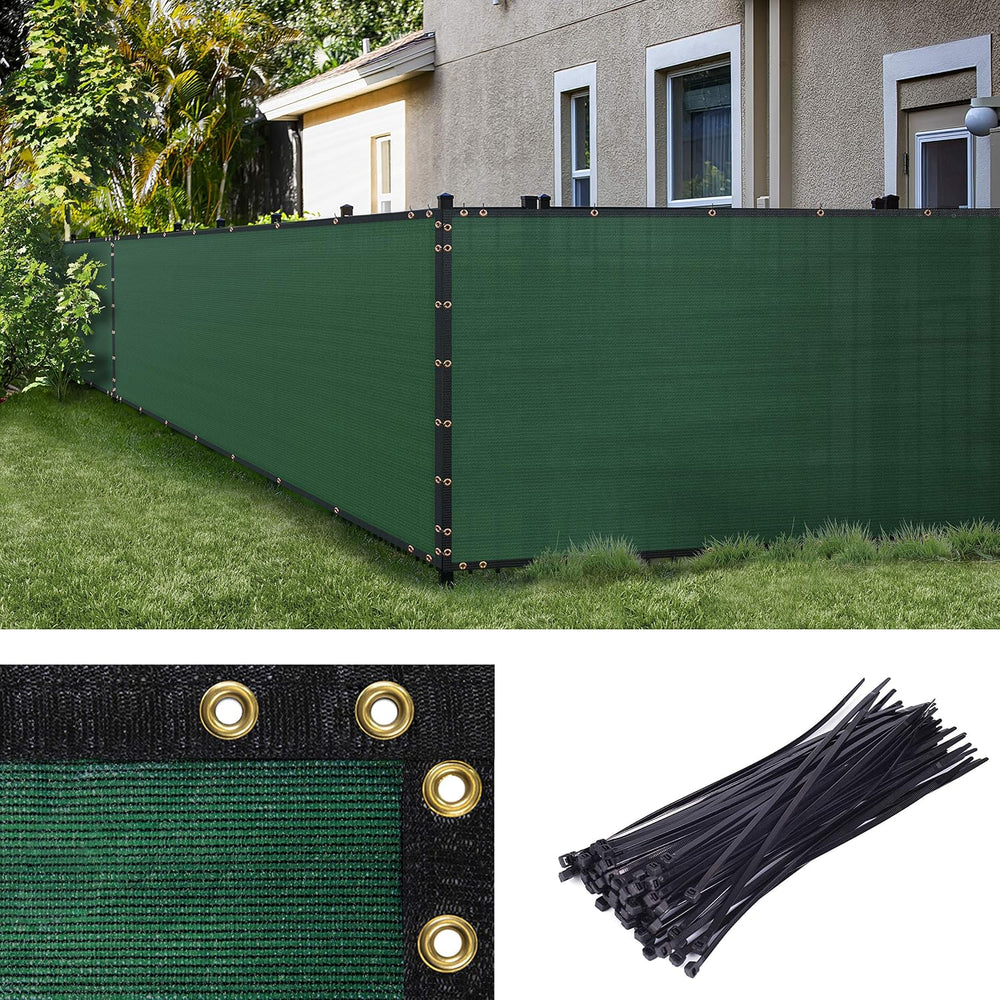 Amgo 6' x 24' Fence Privacy Screen, Heavy Duty Mesh Outdoor & Bac...