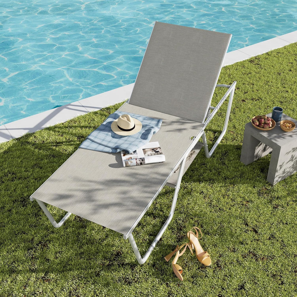 PHI VILLA 78" Oversized Outdoor Chaise Lounge Chair, 27" Extra Wide...