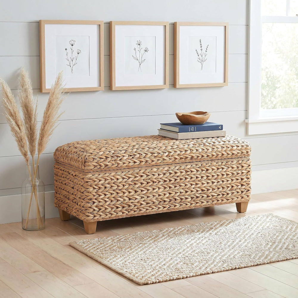 Coaster Home Furnishings - Laughton - Banana Leaf - Storage Bench with Lift-T...