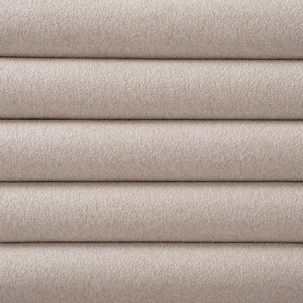 800LBS Silent Slats Queen Bed Frame – Boucle Upholstered Headboard, Taupe, So...
