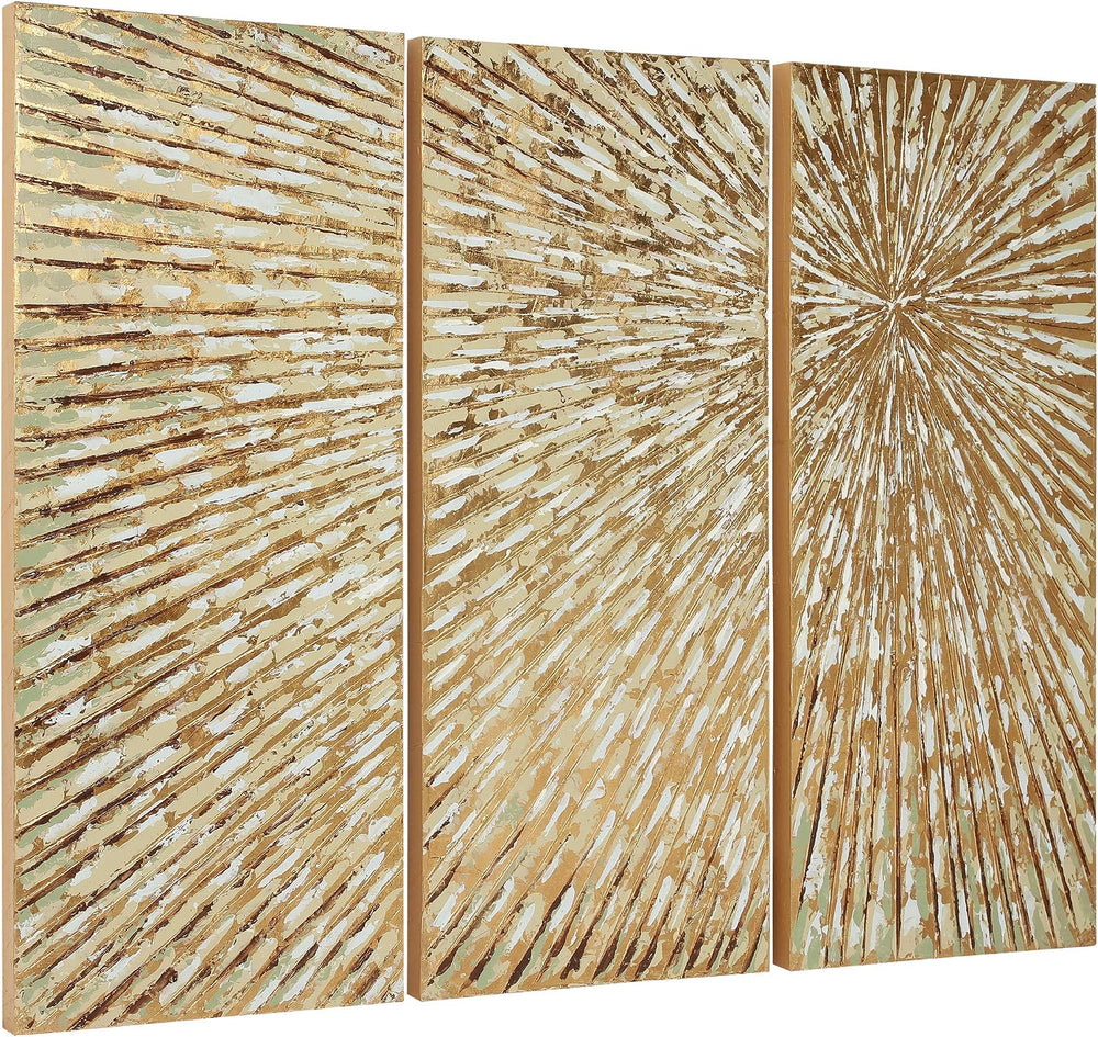 Empire Art Direct Gold Wall Art Textured Hand Painted Canvas by Martin Edward...