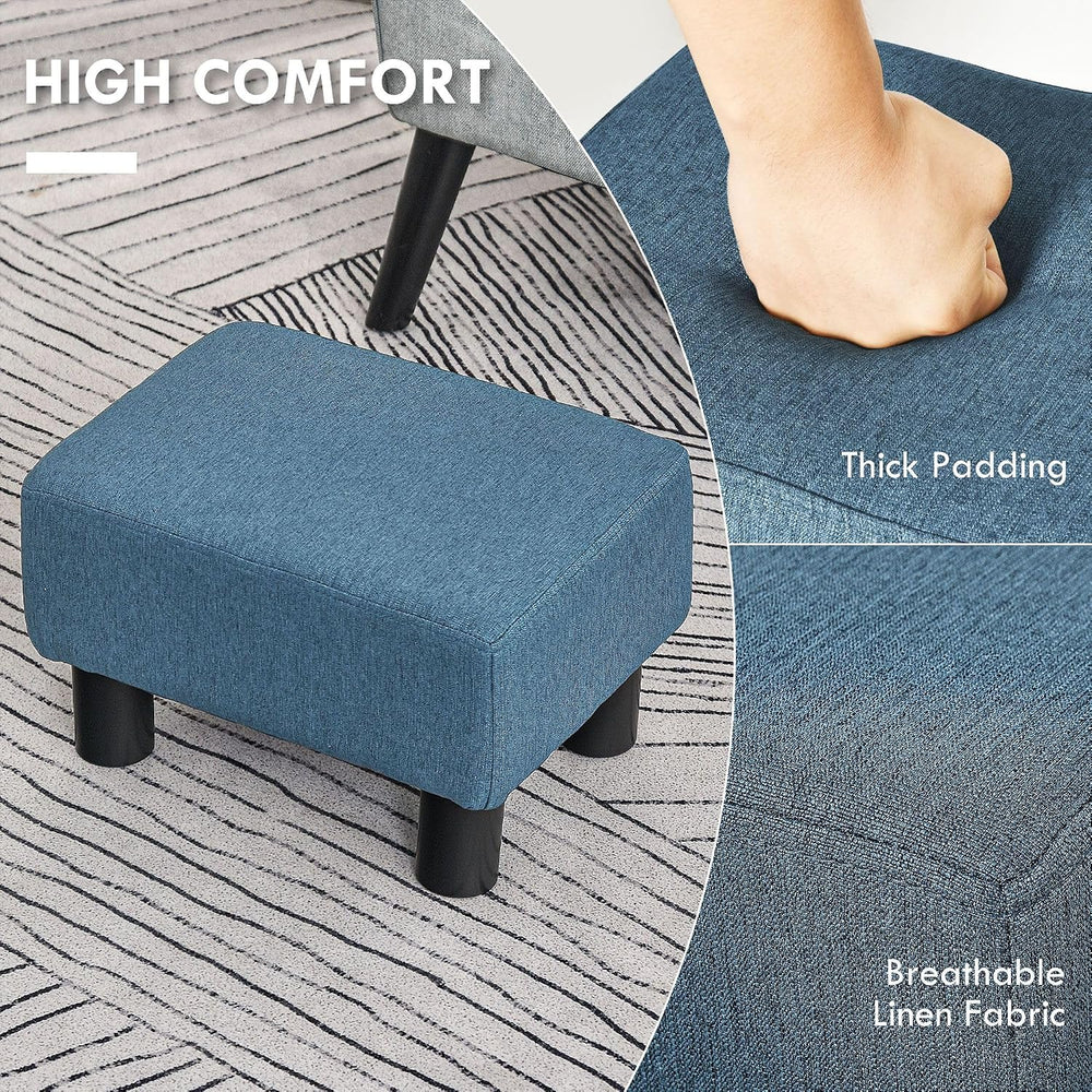 Linen Fabric Ottoman Footrest