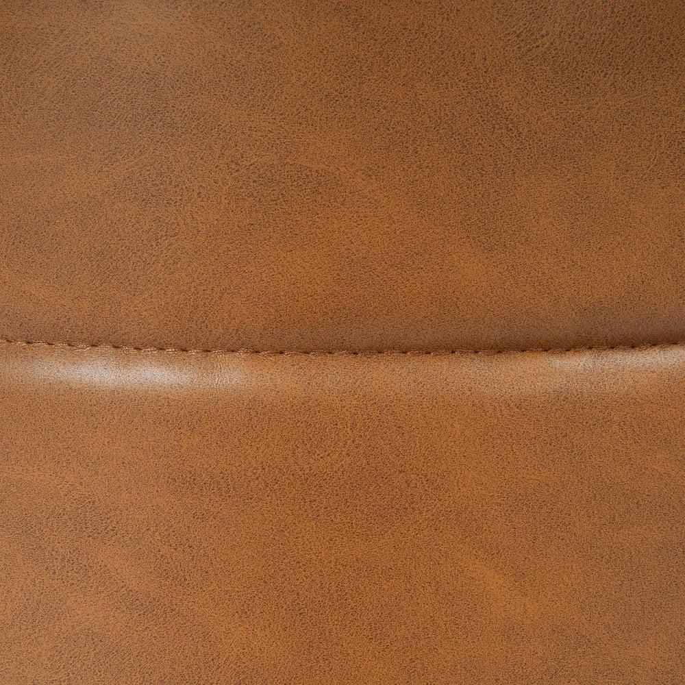 Spatial Order Upholstered Faux Leather Round Ottoman (No Lid, Seat Only) | Sp...