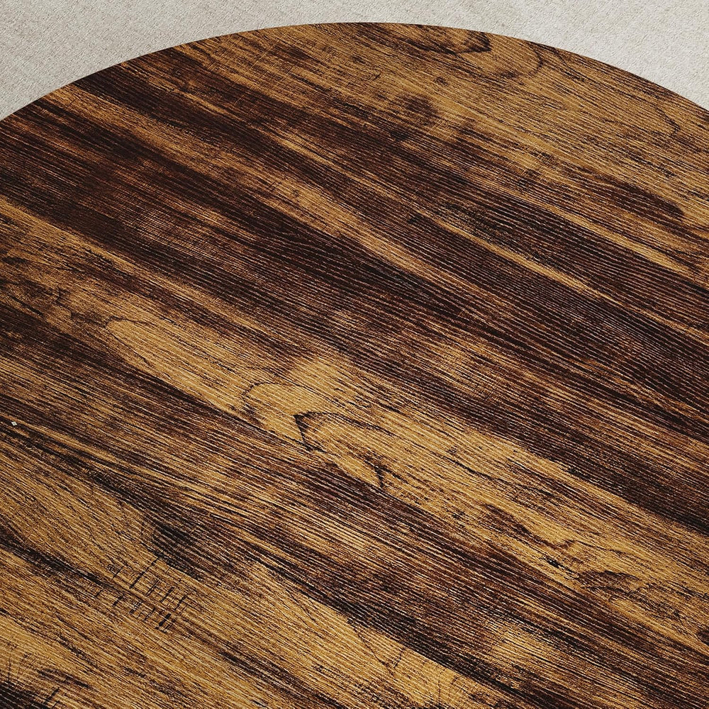 GarveeHome Round Coffee Table 30 in Center Table, 2-Tier Coffee Table Industr...