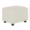 Evolur Holland Upholstered Ottoman in Thunder, Foot Rest Stool for Nursing Moms, Tool-Free Assembly, Made for Every Décor