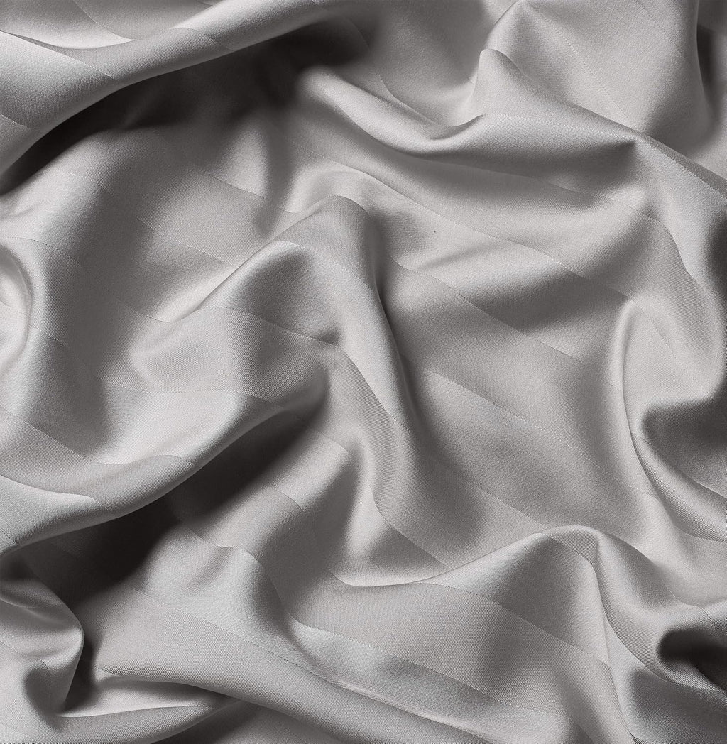 Queen Pillowcases by Pure Bamboo, Genuine 100% Organic Viscose Derived from Bamboo, Luxuriously Soft & Cooling, Double Stitching, Envelope Closure (2 Queen Pillowcases, Jacquard Silver)