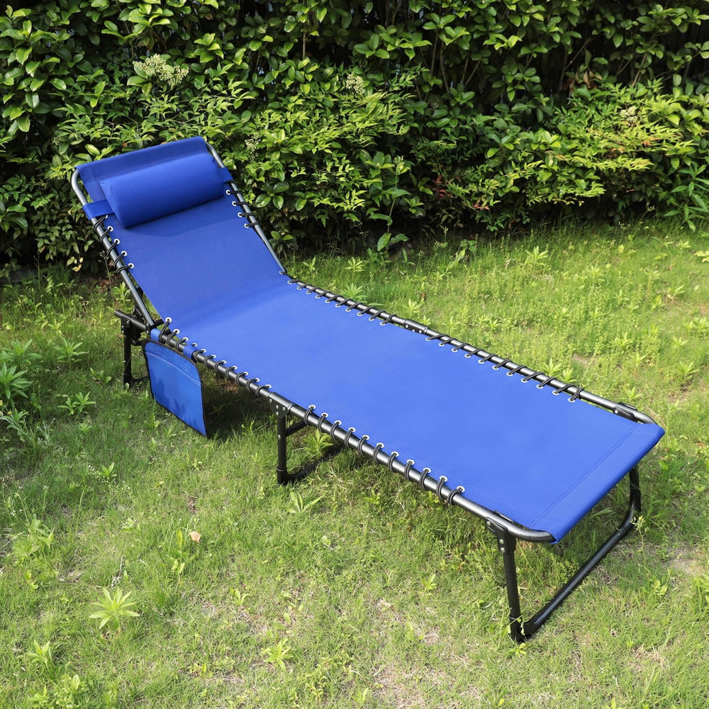 BlueWish Patio Chaise Lounge Chair, Outdoor Lounge Chairs with 5 Position Adj...