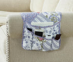 Brilliant Sunshine Rose Violet Patchwork Couch Armrest 5 Pockets Organizer, Slip Resistant Recliner Armchair Caddy, Washable Remote Controls Holder, Storage for Magazine, Tablet, Phone, Rose Violet