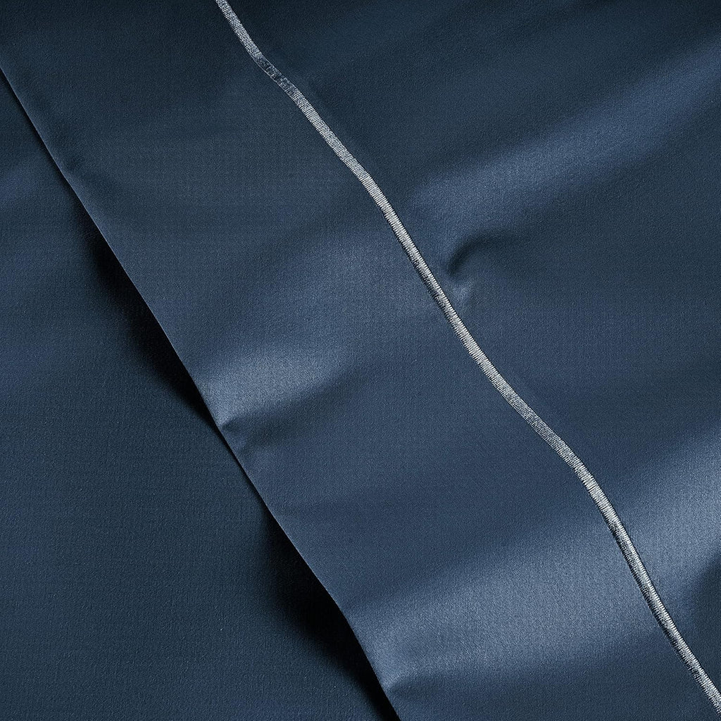 LANE LINEN Pillows Standard Size Set of 2 Soft 100% Egyptian Cotton Sateen 1000 Thread Count Cool & Smooth Pillowcases Queen - Denim