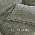 88.98" Sectional Couches for Living Room, Cloud Couch Sectional with Large Storage, L-Shape Modular Sectional Sofa with Ottoman, 4 Seater Chenille Sofa with Pillow for Apartment, Bedroom, Green