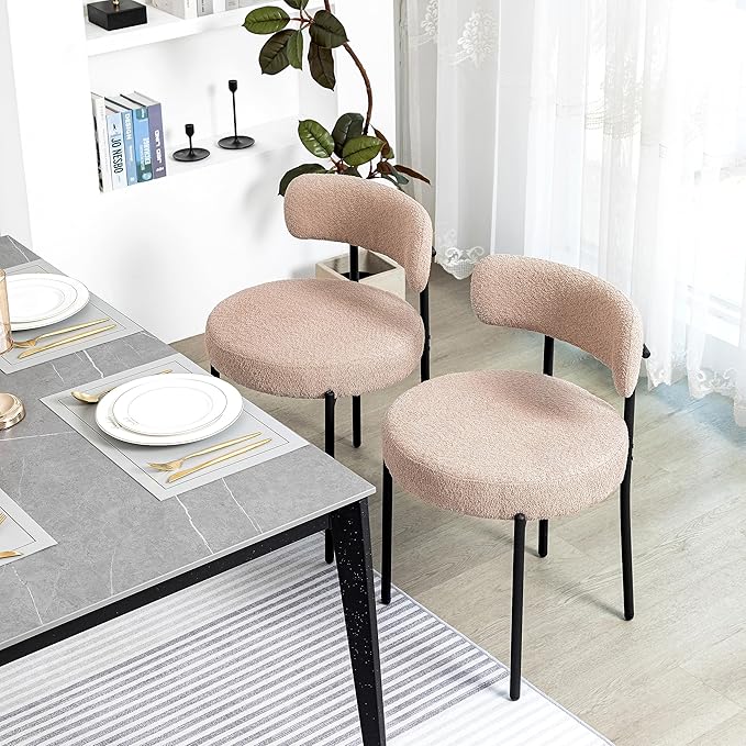 DYHOME Kitchen Chairs Mid-Century Modern Dining Chairs Set of 2, Kitchen Dini...