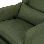 Carter's by Davinci Arlo Recliner, Performance Forest Green Linen | Glider Recliner Nursery Chair w/ 360° Swivel - GREENGUARD Gold & FSC Certified - Water & Stain Resistant Glider Rocking Chair