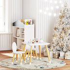 UTEX Kids Table with 2 Chairs Set for Toddlers, Boys, Girls, 3 Piece Kiddy Table and Chairs Set, White