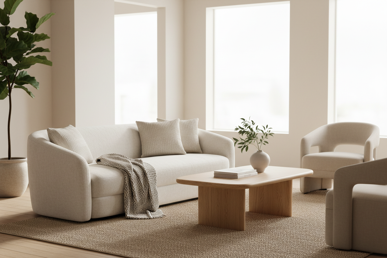 At Everwood Interiors, we believe your home deserves furniture that blends soft, gentle, and modern design with lasting quality. Our mission is to create spaces that feel serene, elegant, and effortlessly stylish. Every piece we offer is thoughtfully designed to enhance comfort while complementing the natural flow of your home. (make it real photo)