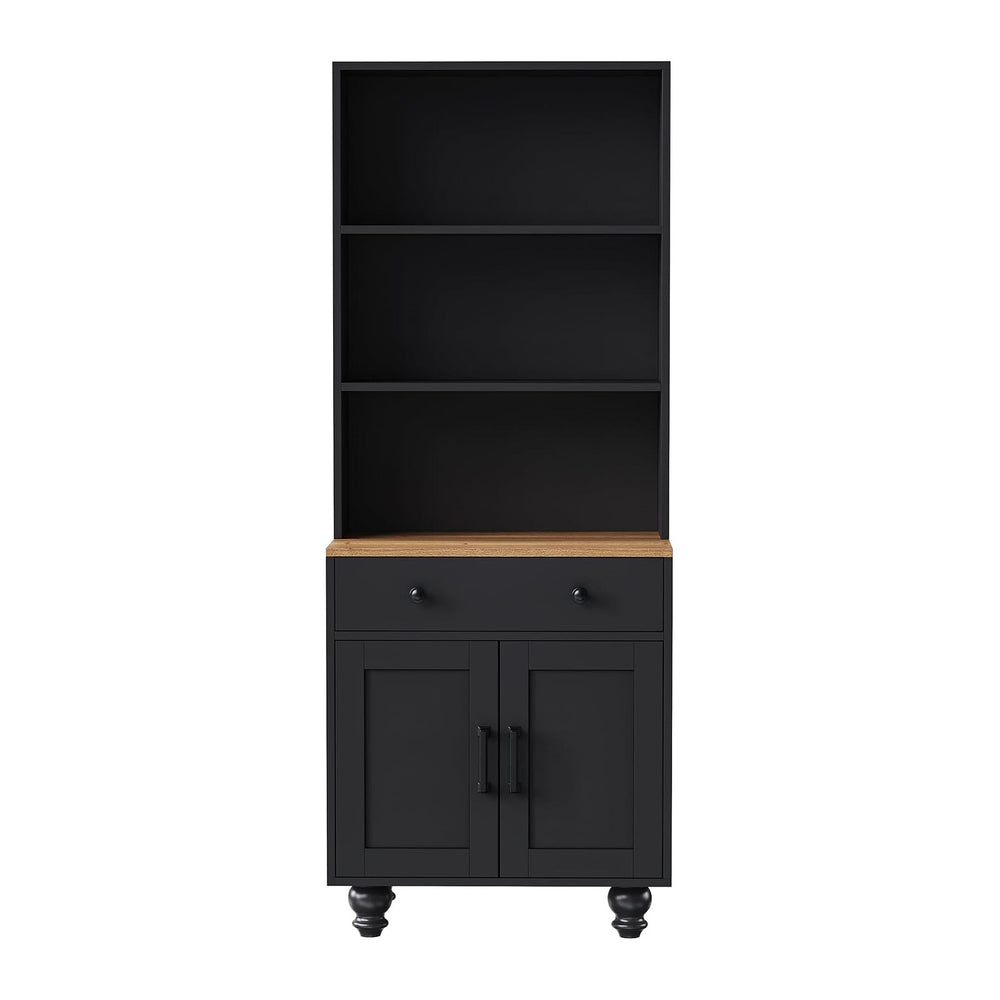 23.6" D*15.7" W*63" H Freestanding Kitchen Pantry with Dawer, ...