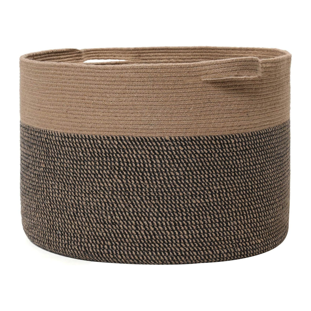 24x24x17 Inch Extra Large Round Blanket Basket for Living Room, Open Woven Co...