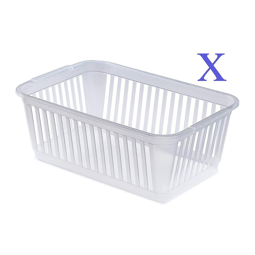 30cm Clear Plastic Handy Basket Storage Basket - Set Of 6