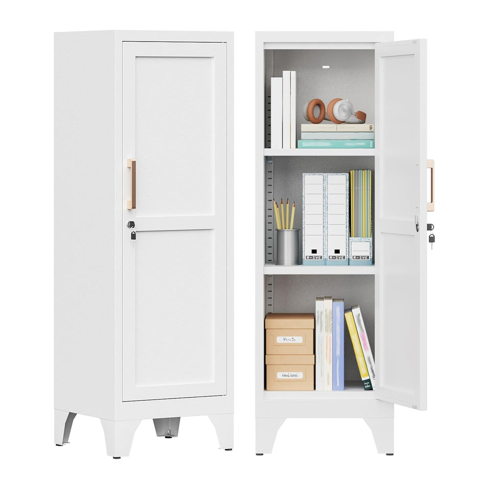 46" Tall Metal Pantry Cabinet, Kitchen Pantry Storage Cabinets with 1 Do...