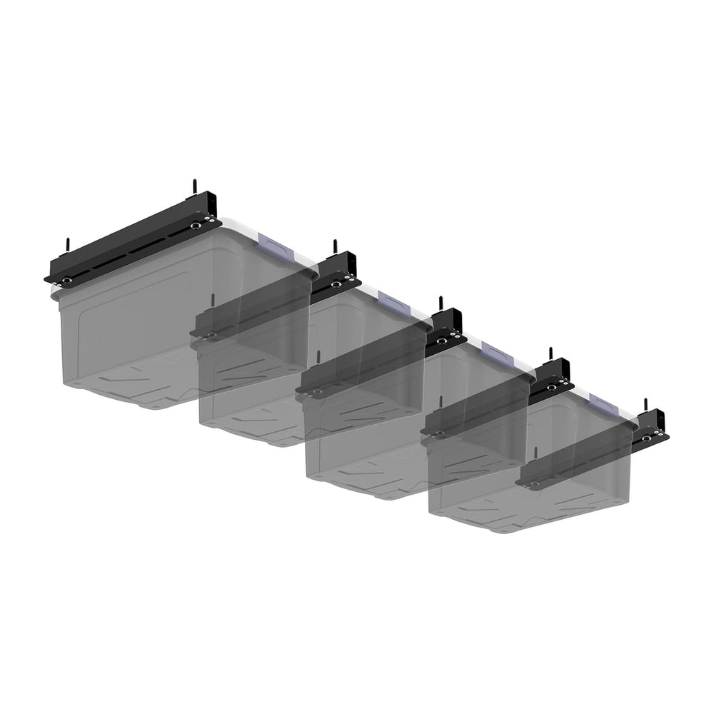 5 Pack Overhead Storage Rack, Ceiling Rack for Utility Bins Organization, Hea...