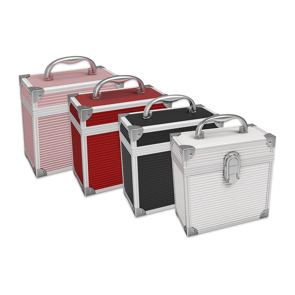 Aluminium 7" Vinyl Record EP Storage Case Holds up to 35 EPs (in PVC Sle...