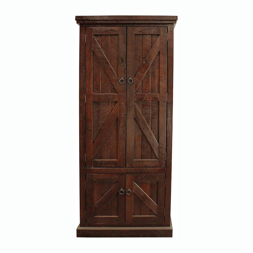 American Heartland MFG. Rustic Double Door Pantry, Concord Cherry
