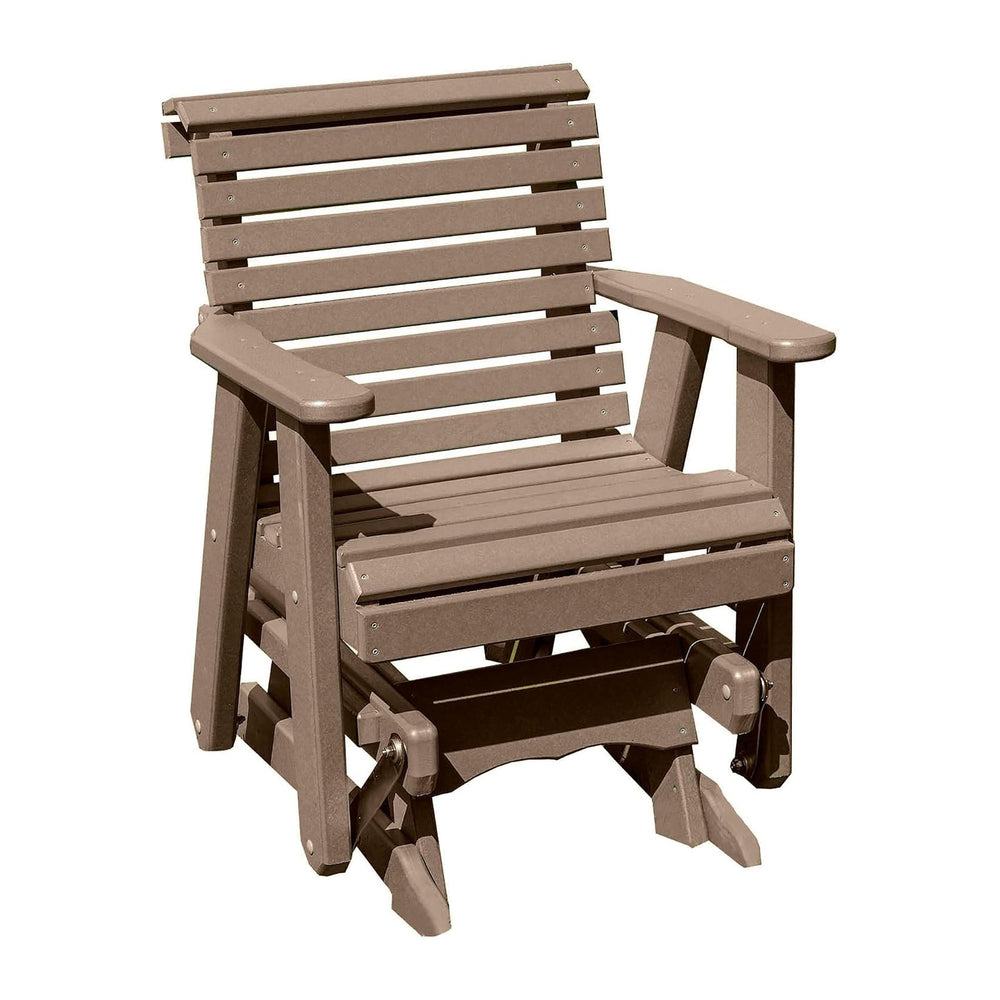 Amish Craftsmanship Made in USA 2FT Heavy Duty Poly Lumber Wood Porch Glider ...