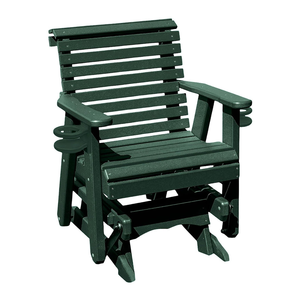 Amish Craftsmanship Made in USA 2FT Heavy Duty Poly Lumber Wood Porch Glider ...