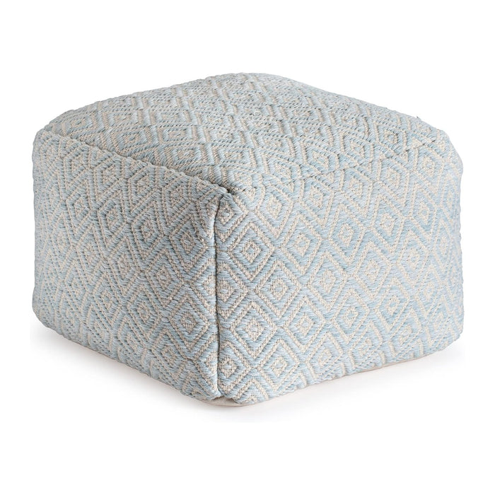 Anji Mountain Artisan Crafted Cotton Blend Pouf Ottoman | Versatile Floor Seating & Footstool for Living Room | Modern Boho Home Décor Accent | Filled Pouffe