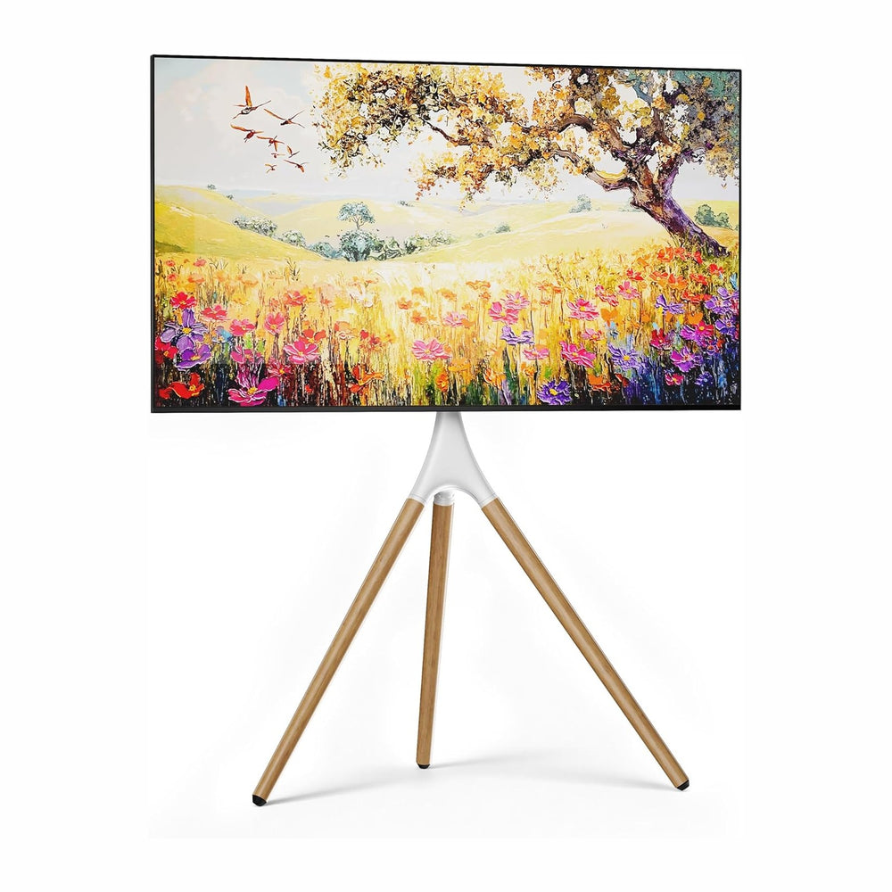 Artistic Easel TV Stand for 43-65 Inch TVs, 180° Swivel Tripod TV Stand up to...