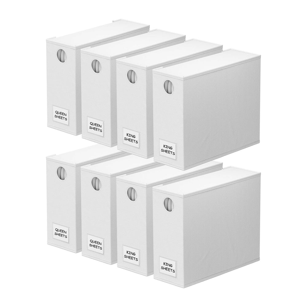 SpaceAid 8 Pack Bed Sheet Organizers and Storage, Foldable Organizer for Line...