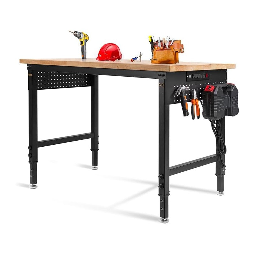 48" L×24”W Adjustable Workbench, 28”-40”Heights Heavy Duty Table 2000 LB...