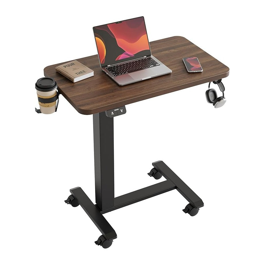 Agilestic Portable Standing Desk Height Adjustable, Mobile Table with Wheels,...