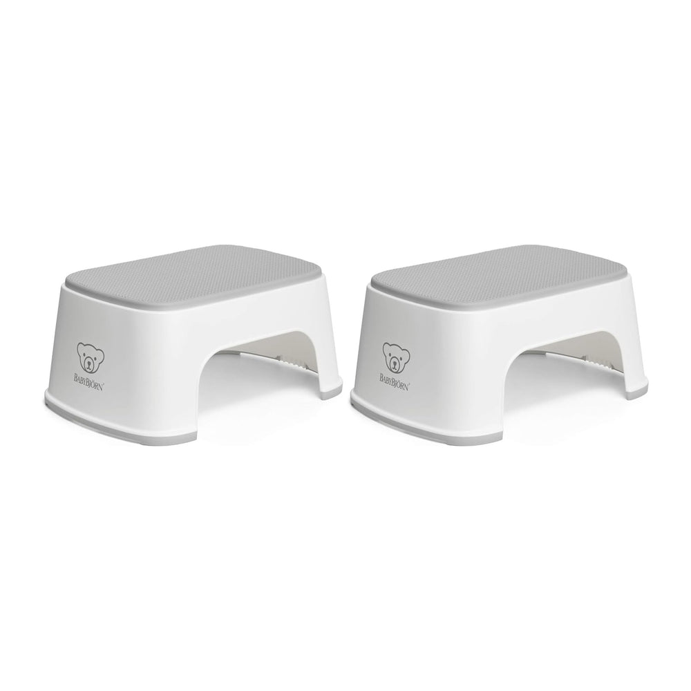 BabyBjörn Step Stool, White/Gray (Pack of 2)