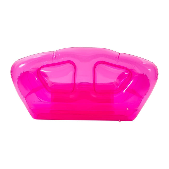 Bepritm Inflatable Sofa Chair, Blow Up Couches Transparent Inflatable Sofa Seat Couch, Portable Inflatable Camping Couches Patio Sofa Yard Double Seater Chairs for Indoor, Outdoor, Beach (Red)