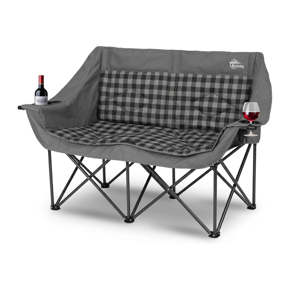 Bolosy Double Camping Chair Oversized Loveseat Heavy Duty 2 Person Camp Chair...