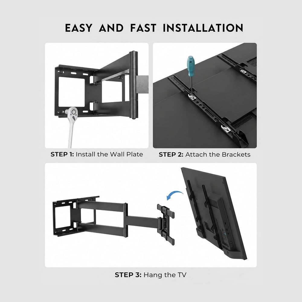 BONTEC Corner TV Wall Mount with Extra Long 40.9” Extension Arm,Tilt Swivel |...
