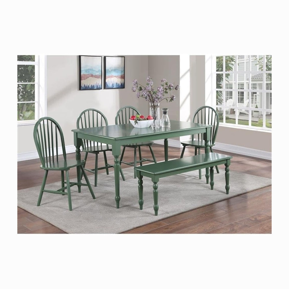 Boraam Windsor Backless Dining Bench - Equistian Green