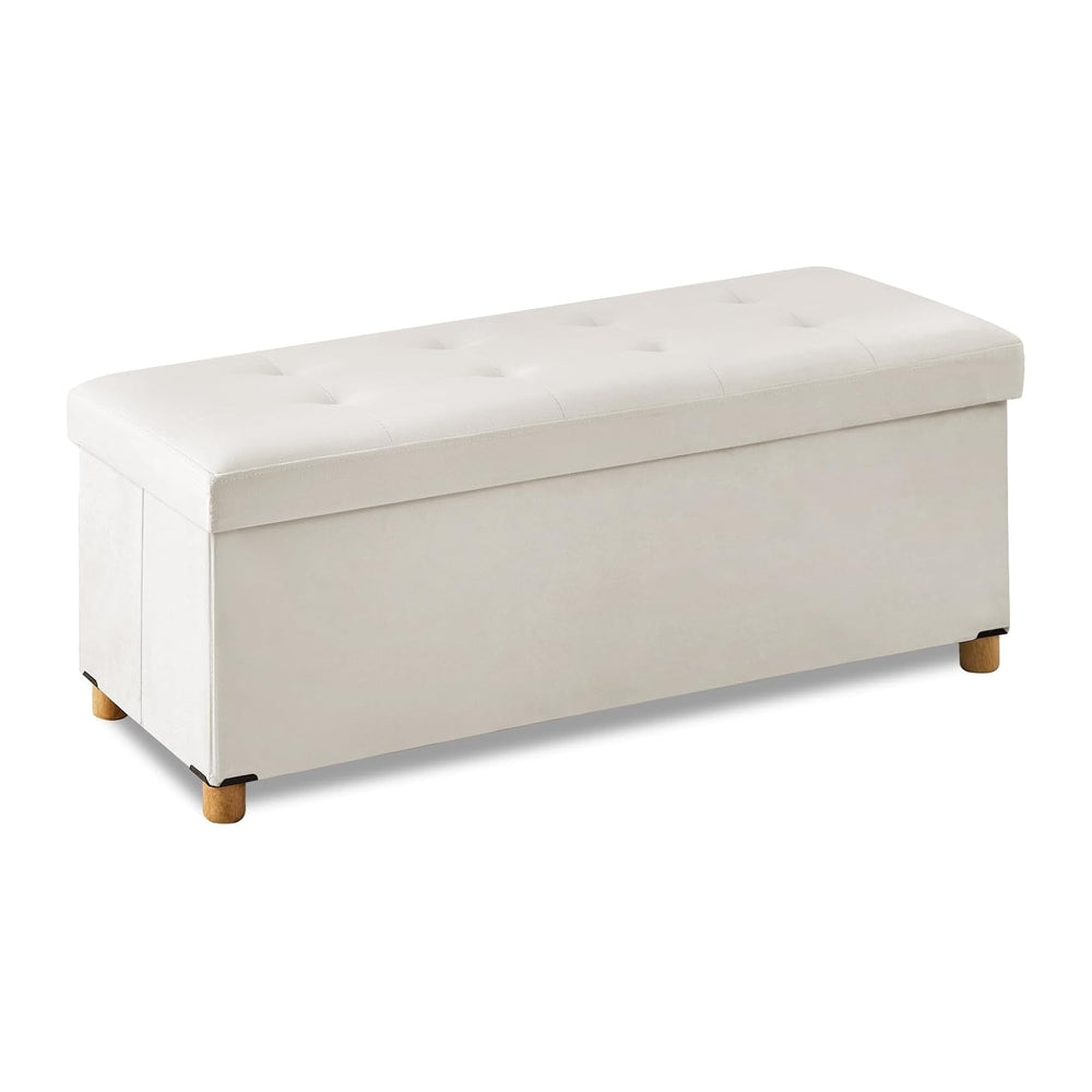 BRIAN & DANY 43 Inches Folding Storage Ottoman Bench, Ottoman with Storag...