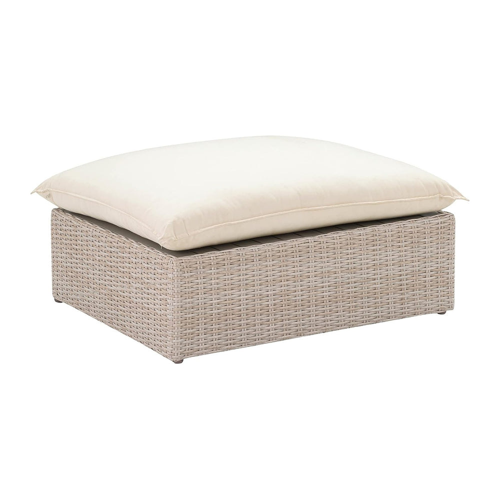 Cali Natural Wicker Outdoor Ottoman