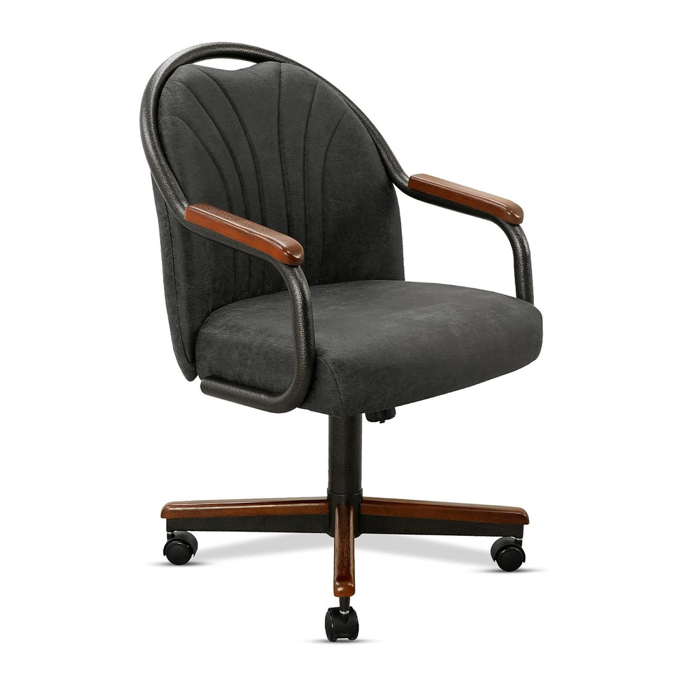Chromcraft Oakstone Fog Swivel Dining Chairs with Casters, Set of 1 – Luxury ...