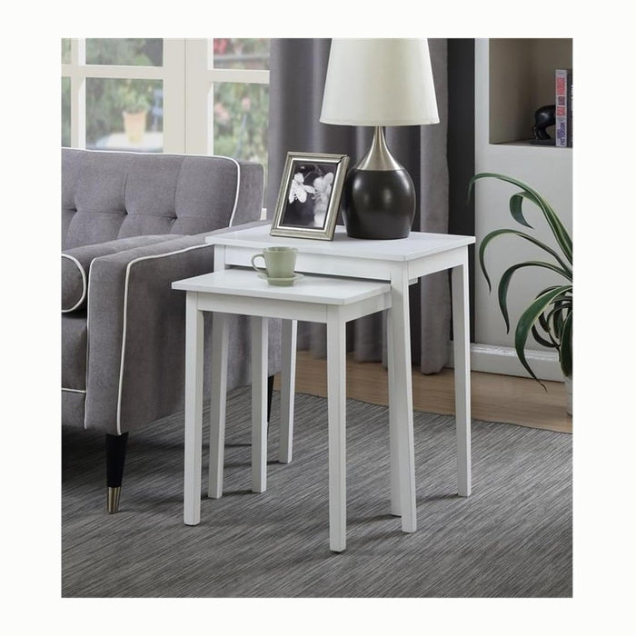 Convenience Concepts American Heritage Nesting End Tables, White