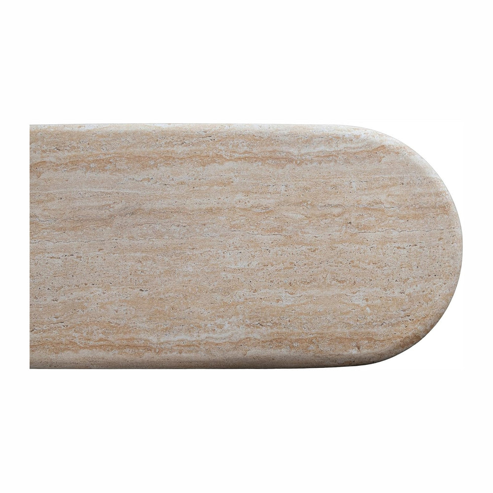 Creative Co-Op Lightweight Eco Stone Rectangle Indoor/Outdoor Table with Trav...