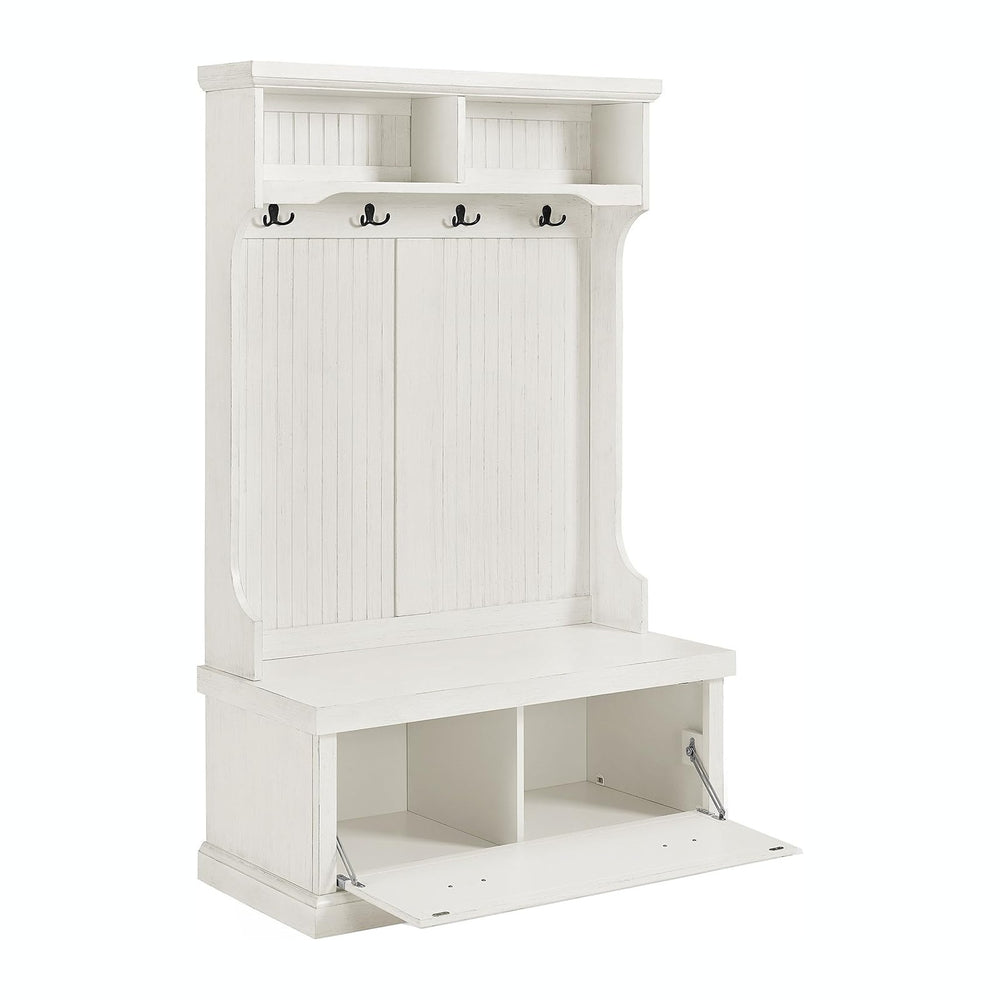 Crosley Furniture Seaside Kitchen Storage Bundle - Pantry Cabinet and Hall Tr...