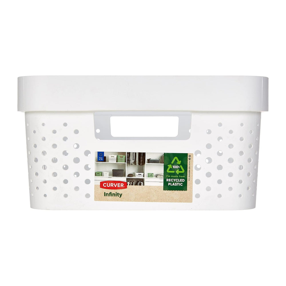 CURVER | Infinity Box 11L, White, 35.6 x 26.6 x 13.6 cm, Recycled Plastic
